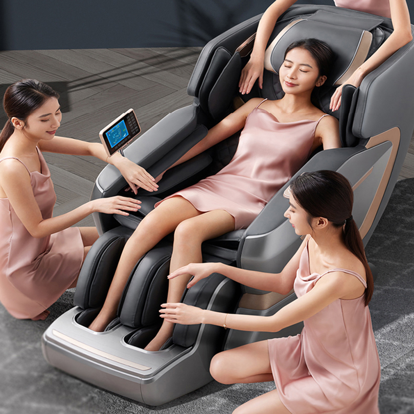 Beating Movement Zero Gravity PU Leather Chair Full Body Airbag Blood Circulation Massage Chair