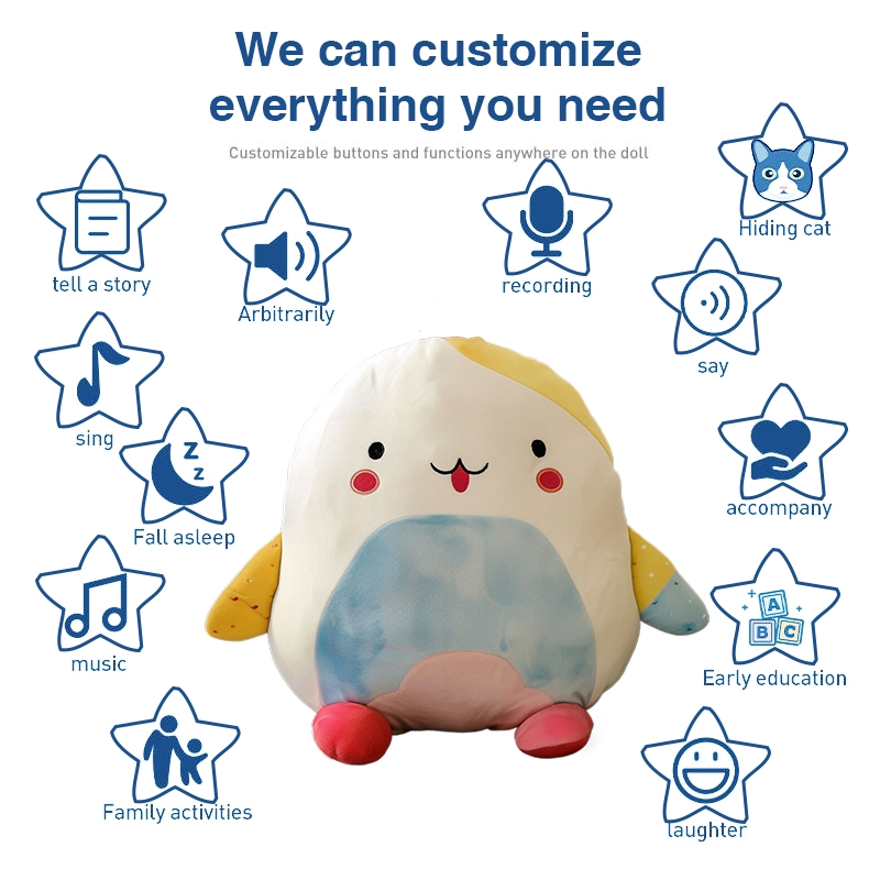 Custom Original Design Cute and Animal Plush Colorful Bird Cartoon Plush Toy