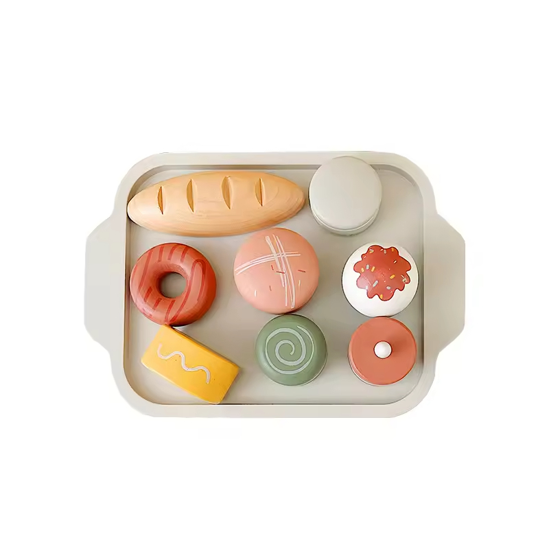 Sustainable Eco-Friendly Wooden Odorless Children's Game Dessert Set Combination Kids Wooden Kitchen Toy