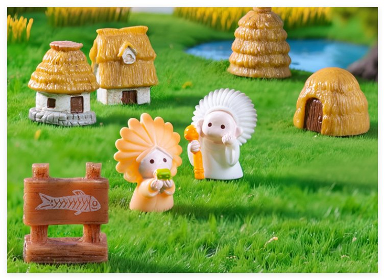 Custom Home Decor Resin Model Miniature House for Kids