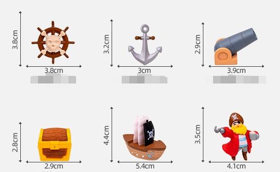 Dollhouse Luxury Sand Ocean Landscaping Model Fishing Boats Miniature Pirate Anchor Rudder Treasure Chest