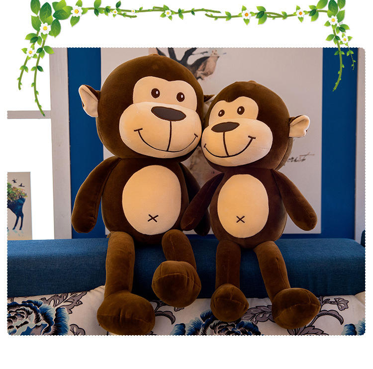Large Size Anime Soft Toys Plush Monkey Custom Toy Plush Stuffed Animal Knitted Boys Baby Monkey Plush