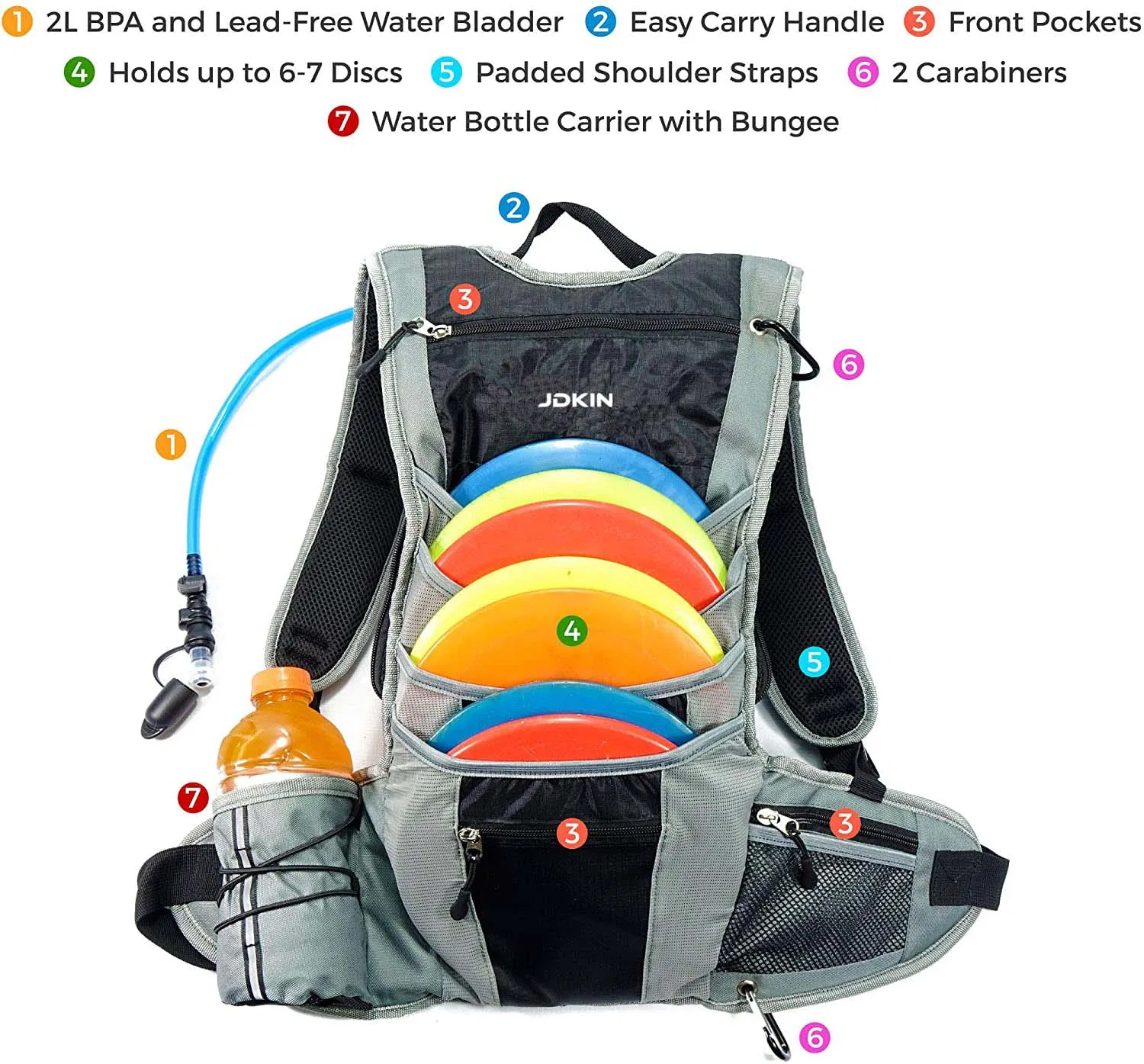 Sports Disc Golf Hydration Backpack Bag