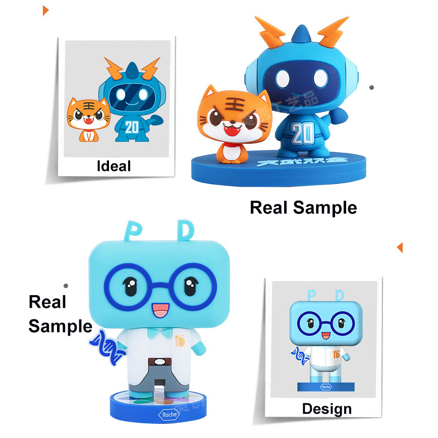 OEM/ODM Custom Logo Rubber PVC Anime Action Figures Cute Small Animal Figurines