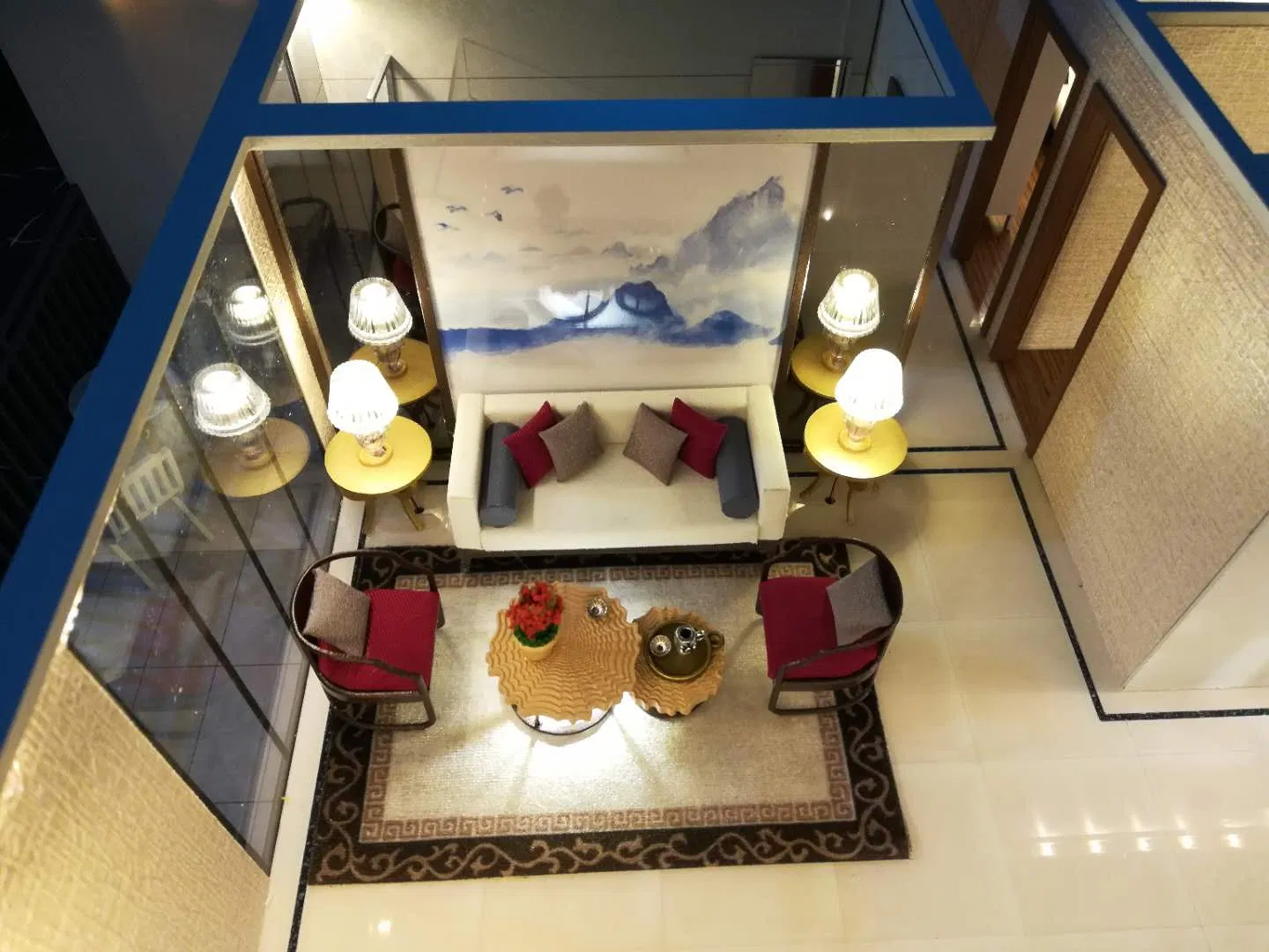 3D Design Interior Layout Miniature Scale Model with Lighting Display