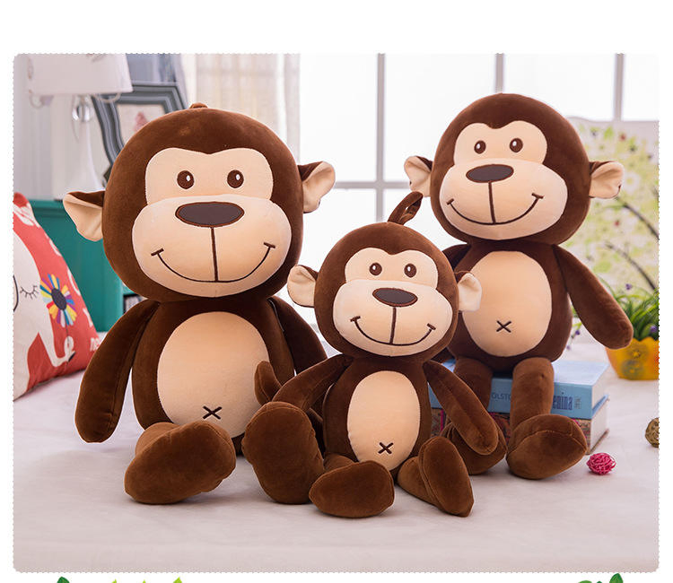 Large Size Anime Soft Toys Plush Monkey Custom Toy Plush Stuffed Animal Knitted Boys Baby Monkey Plush