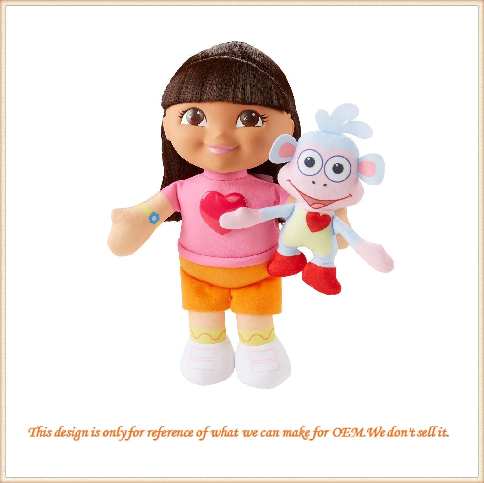 Cute Doll with T-Shirt Custom Stuffed Plush Girl Doll