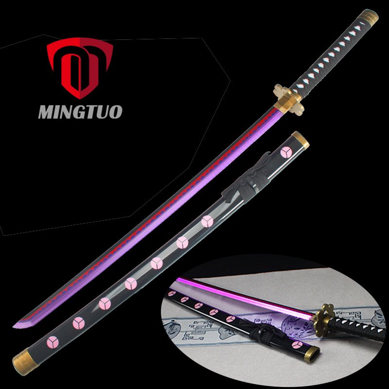 Luminous Sword Wooden Blade One Piece Katana Cosplay Sword with Safety Components