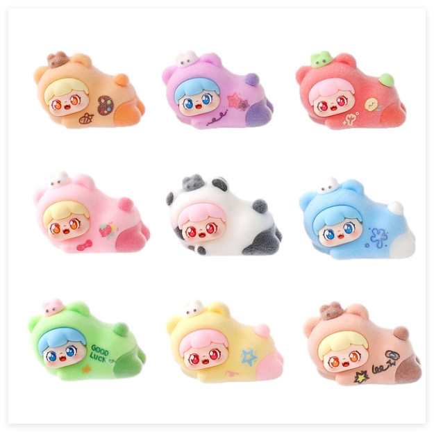 Top Seller Souvenir Flocked 3D Doll Miniature Animal Figurine Figure Toy Mix Character