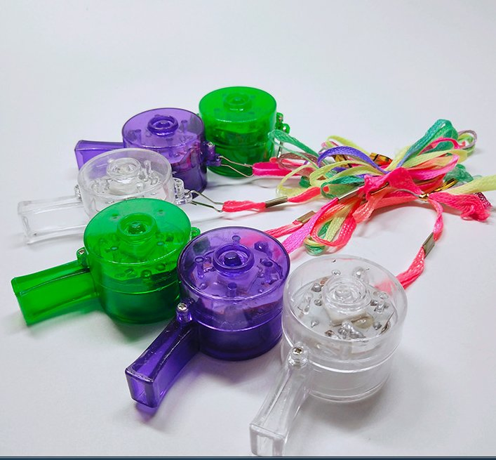 Colorful LED Whistle Light up Noise Maker Whistle Glow in The Dark for Party Favor