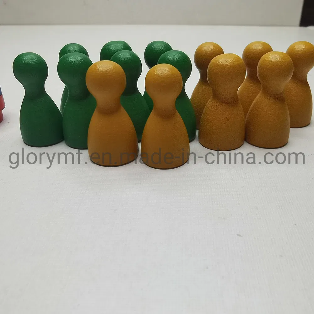 Custom Wooden Chess Pawn Board Game Human Meeple Pieces