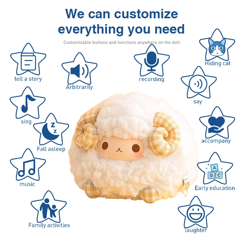 Custom Plush Cute Sheep Stuffed Lamb for Kids