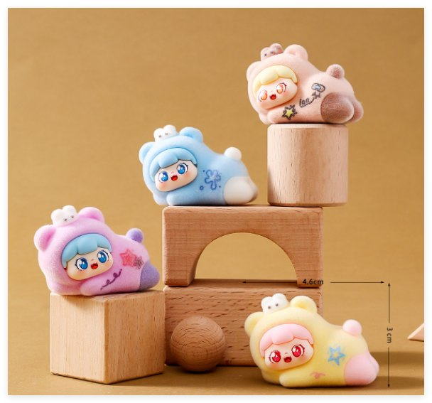 Top Seller Souvenir Flocked 3D Doll Miniature Animal Figurine Figure Toy Mix Character