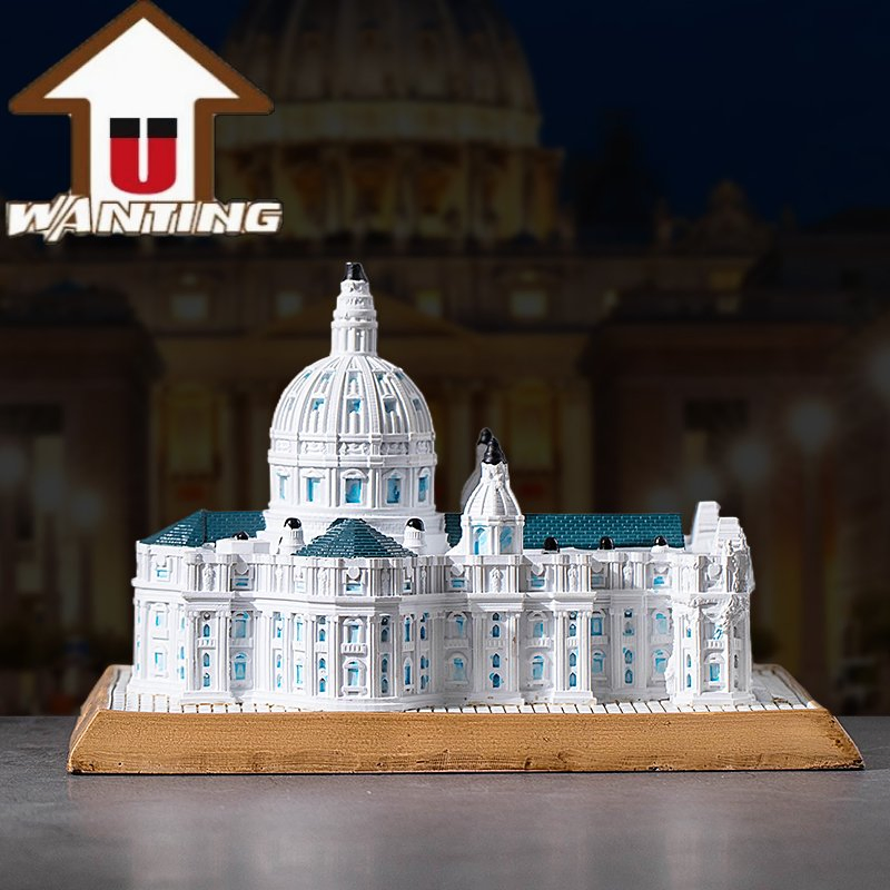 Personalized Custom Logo World Famous Building Resin Miniature 3D Model Tourist Souvenir