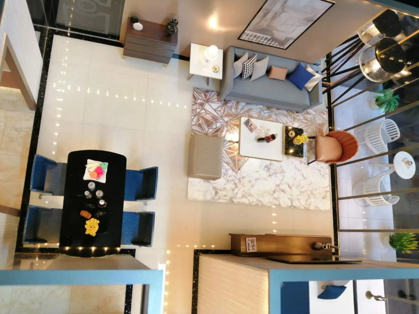 3D Design Interior Layout Miniature Scale Model with Lighting Display