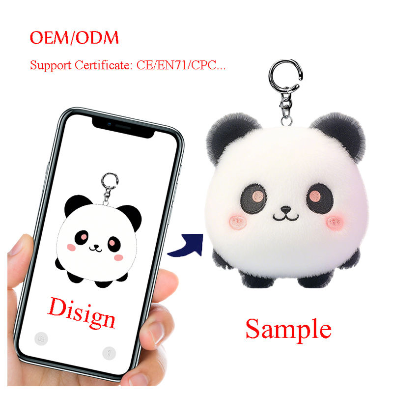 Custom Panda Plush Keychain OEM ODM Animal Doll Wholesale Supplier Factory