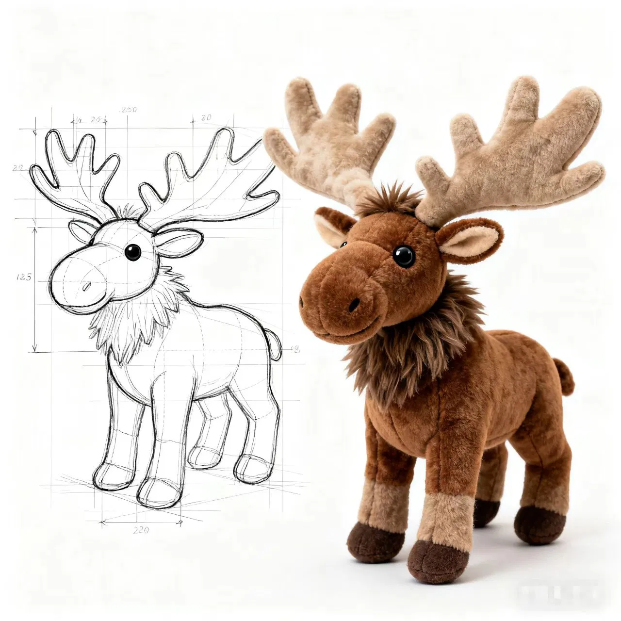 Manufacturers Price Bulk Stuffed Animals Custom Stuffed Animals Realistic Plush Toy Moose