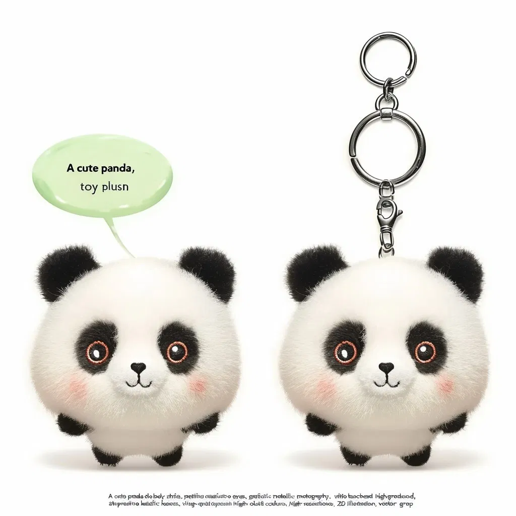 Custom Panda Plush Keychain OEM ODM Animal Doll Wholesale Supplier Factory