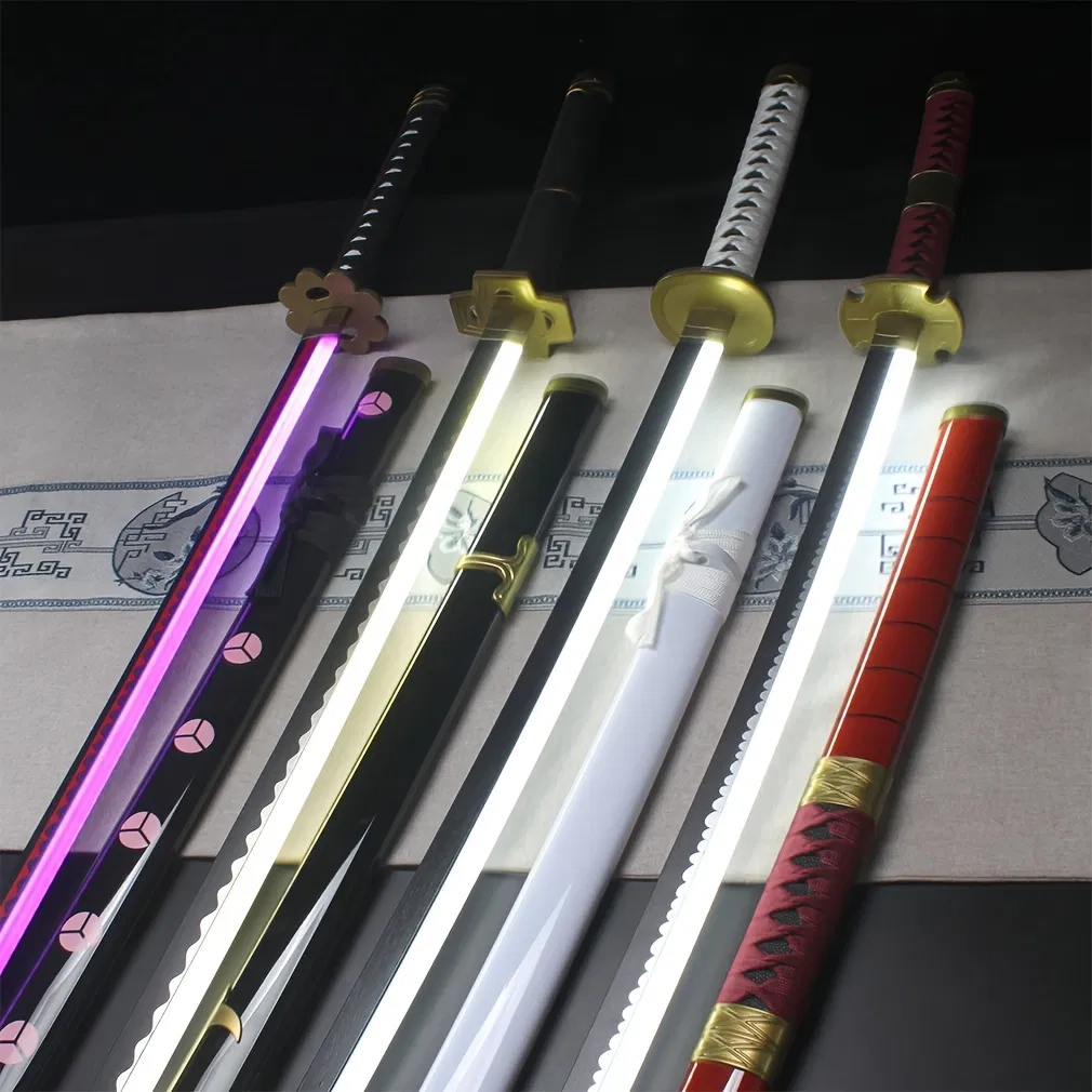41 Inches LED Cosplay Sword One Piece Roronoa Zoro Swords Yubashiri Anime Samurai Props