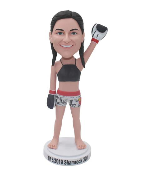 Custom Resin Boxer Bobble Head Muscle Men Figure Personalized Boxing Figurine