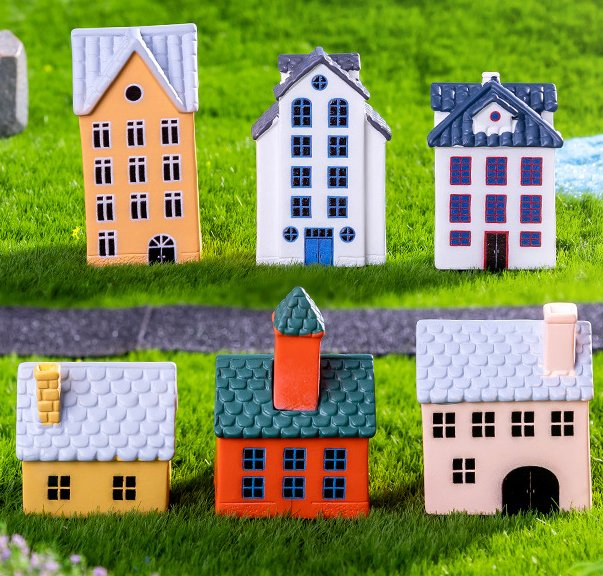 Wholesale Garden Resin Fairy Miniature House Figurines Kids DIY Kit Small 3D Toy Craft Aquarium Decoration Home Ornaments
