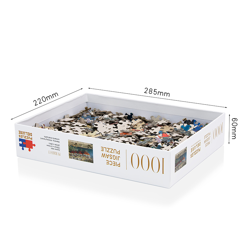 Sustainable Custom Varnished Pet+Eco-Friendly Paper Cardboard DIY Jigsaw Puzzle Toy Educational Game for Adults