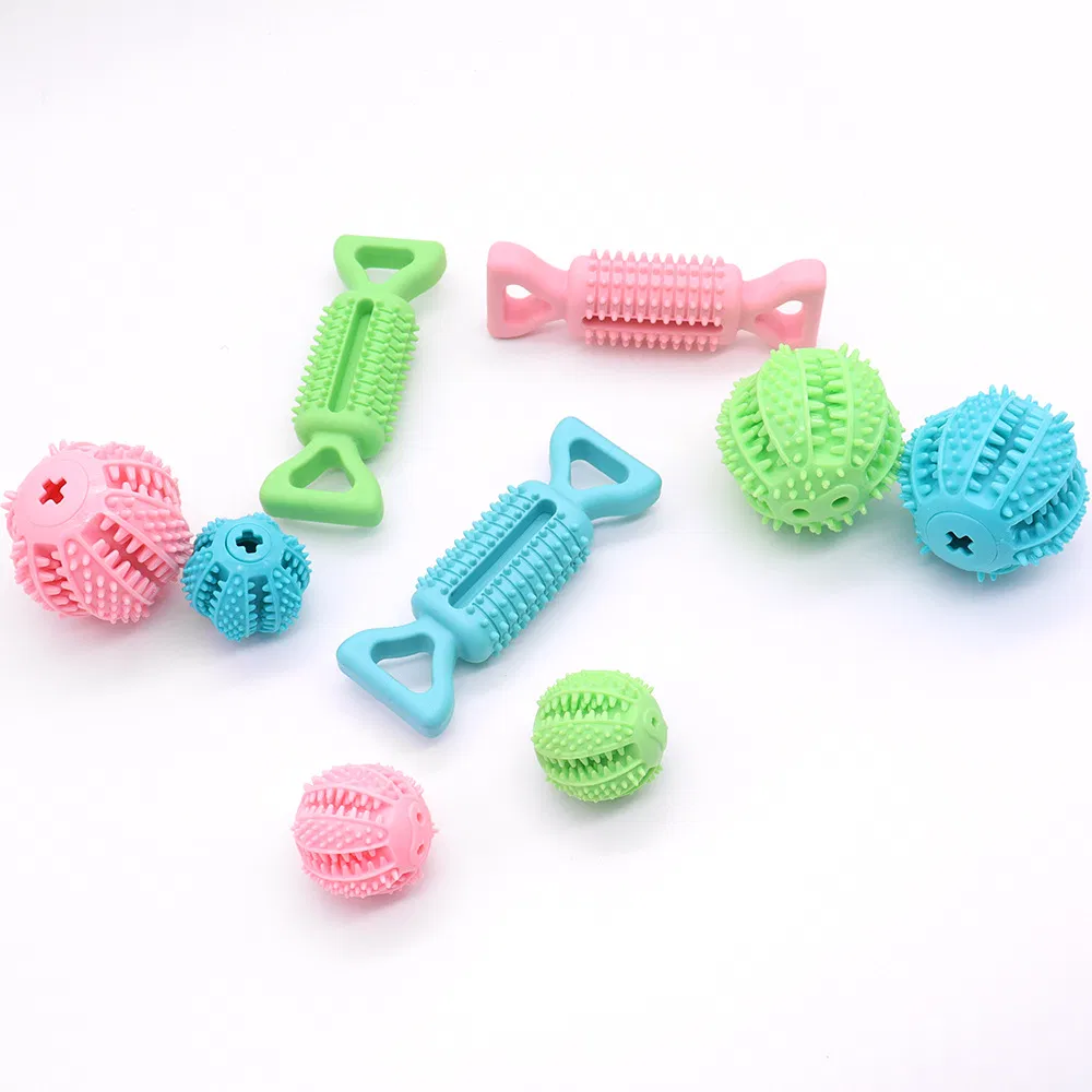 Custom Durable TPR Dog Chew Toy Eco-Friendly Interactive Treat Dispenser Sustainable Silicone Rubber Balls for Puppies Cats Pet