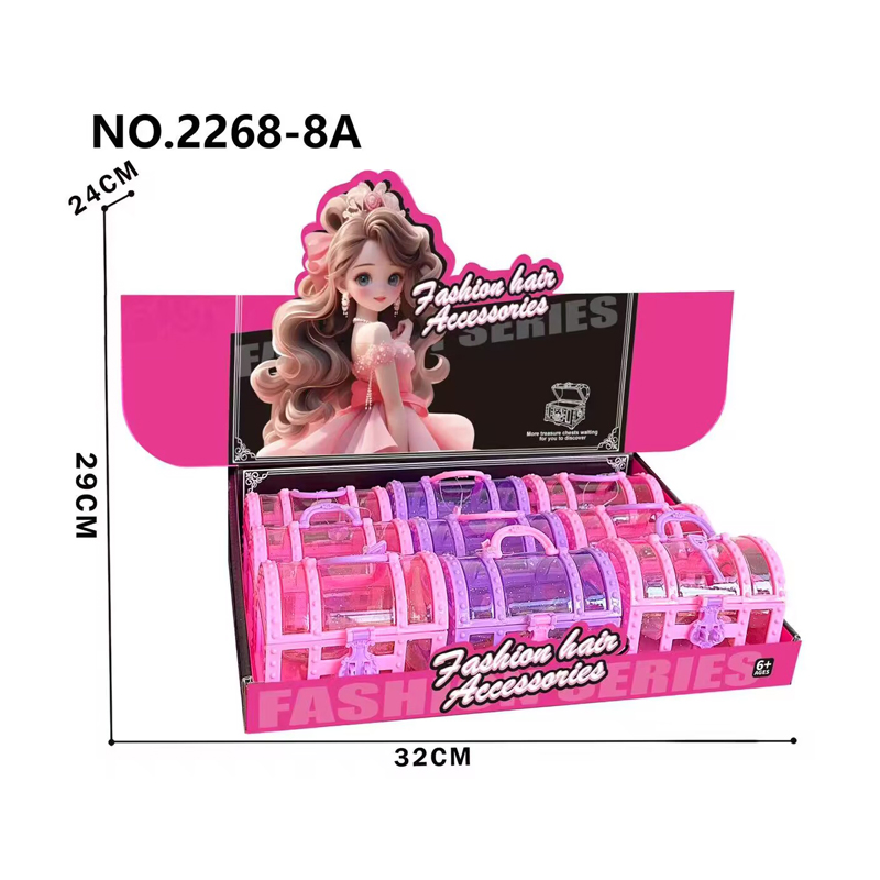 Novelty Mystery Blind Box Hair Accessories Treasure Chest Wholesale Educational Toys for Kids Promotional Personalized Custom DIY Fashion Jewelry Toys