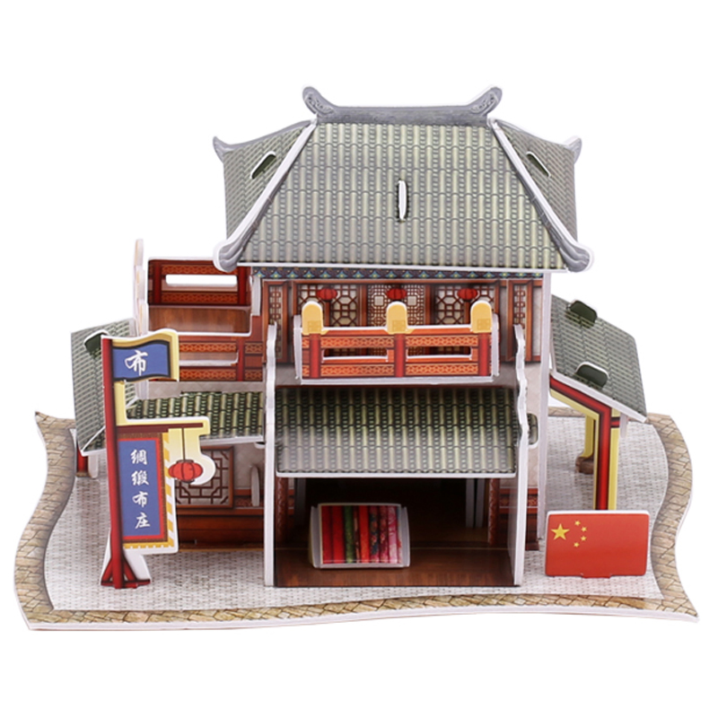 Classical 3D Puzzles Toys Traditional Ancient Architecture Puzzles 3D Model Puzzle Miniature House Toys 3D Miniature for Children Gift