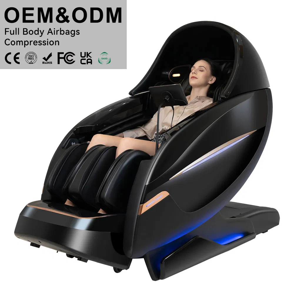 Luxury Hot Roller Ai Voice Full Body 4D Electric Zero Gravity Recliner Airbag Home Massage Chair