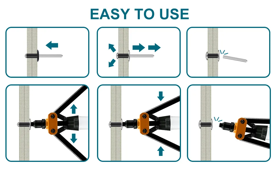 Black Pop Rivets Kit