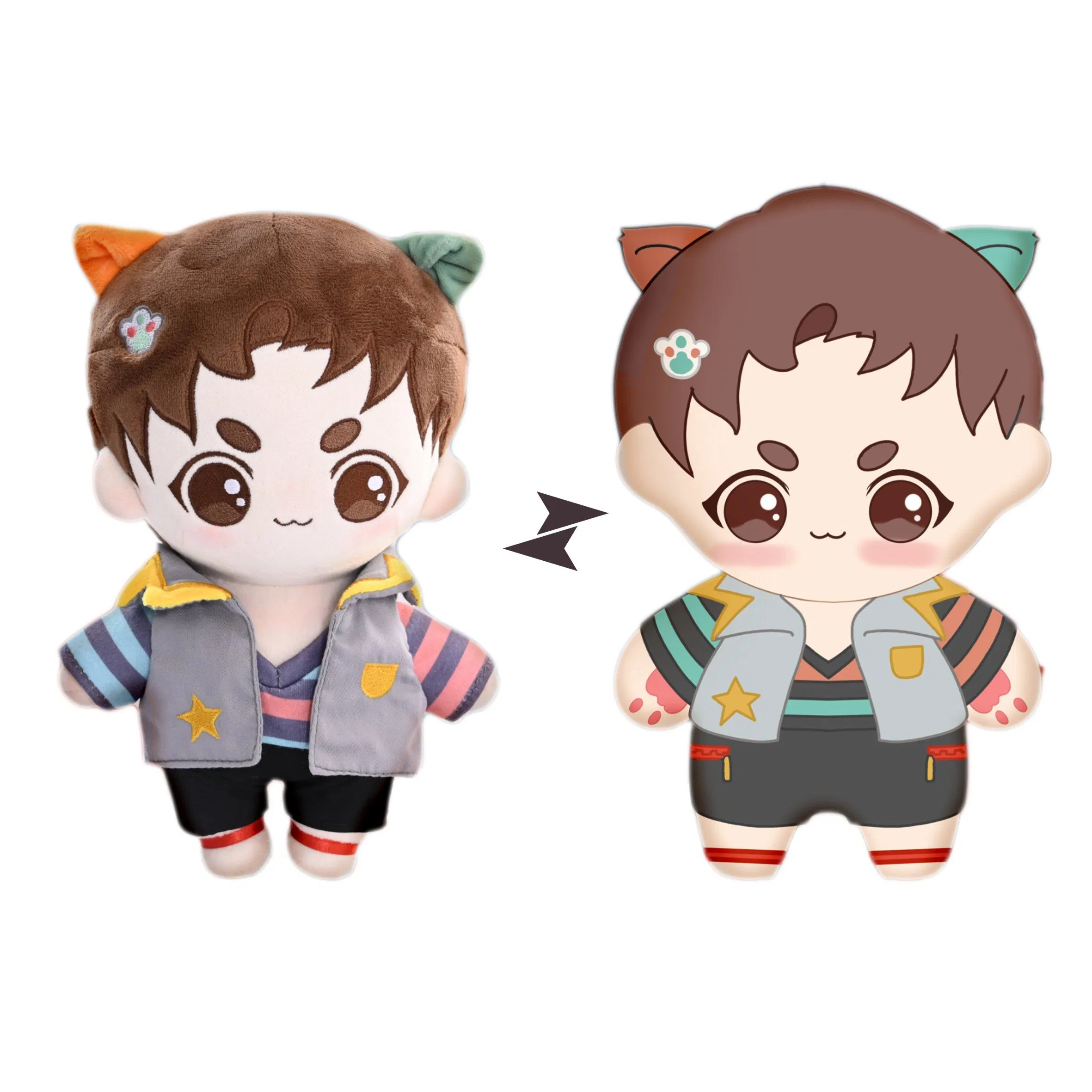 25cm Custom Plush Dolls for Kids' Birthdays and Gifts