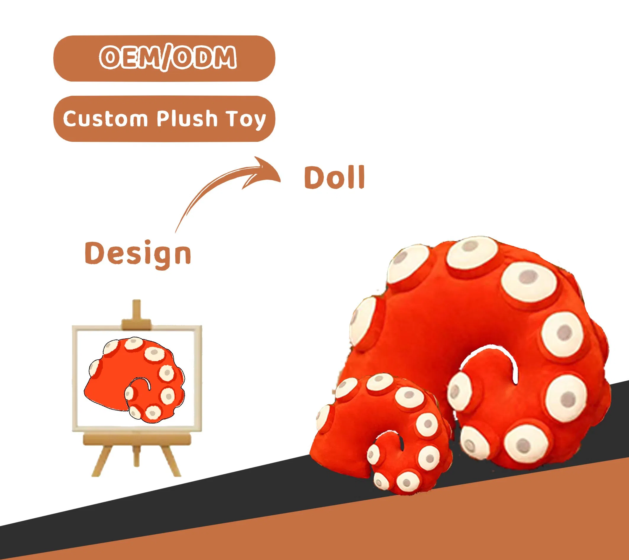 Factory Low MOQ Pillow Octopus Foot Plush Slippers Custom Animal Plush