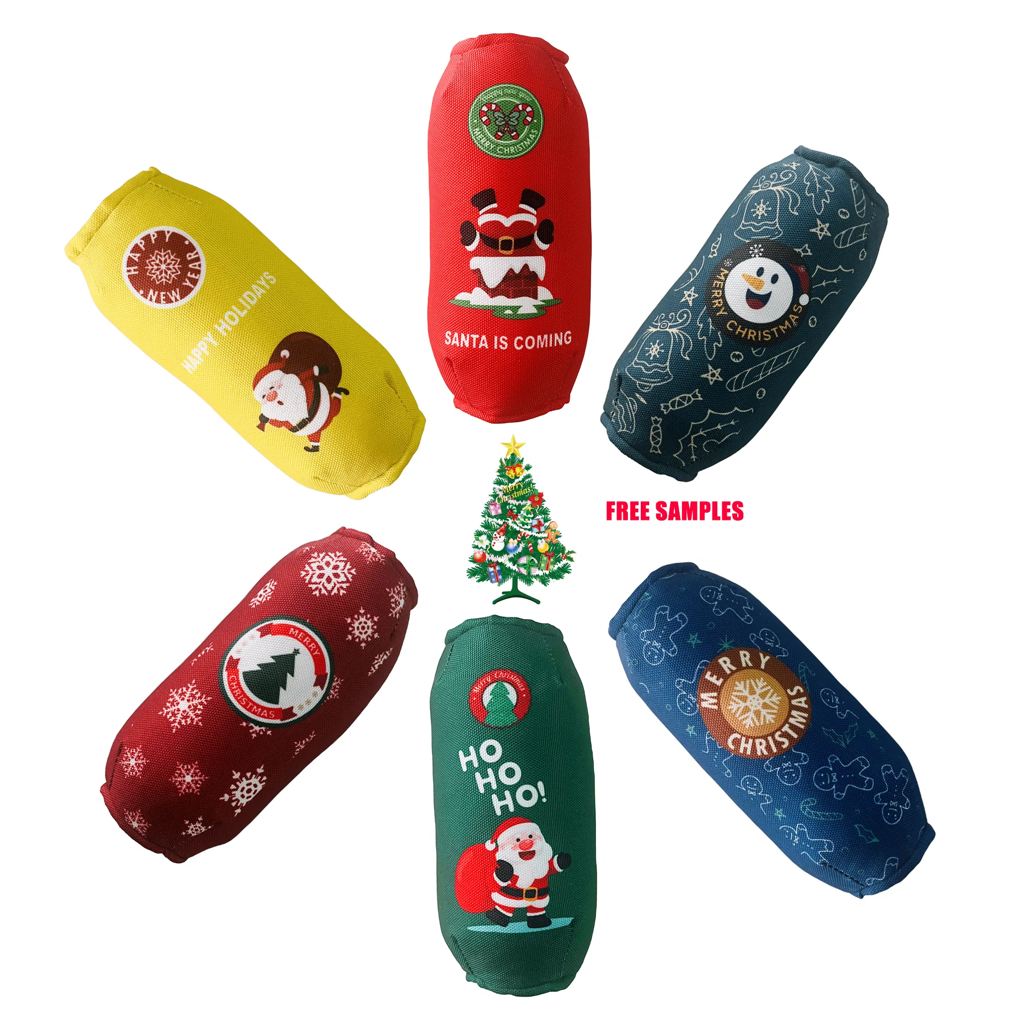 New Arrivals Eco-Friendly and Durable Oxford Bottle-Shaped Chew Toy Sustainable Christmas Dog Toy