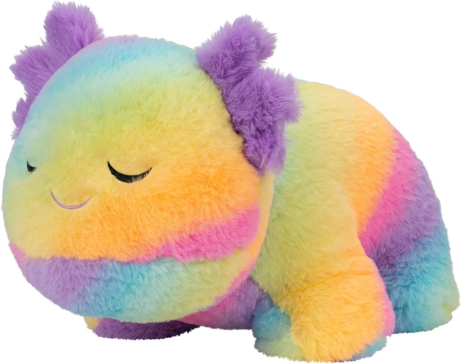 Custom Rainbow Axolotl Plush - 18-Inch Salamander with Rainbow Colored Plush