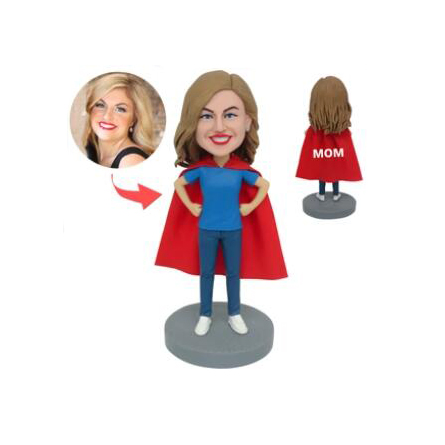 Personalized Resin Bobble Head Cool Girl Statue Best Gift for Girl Office Home Decoration