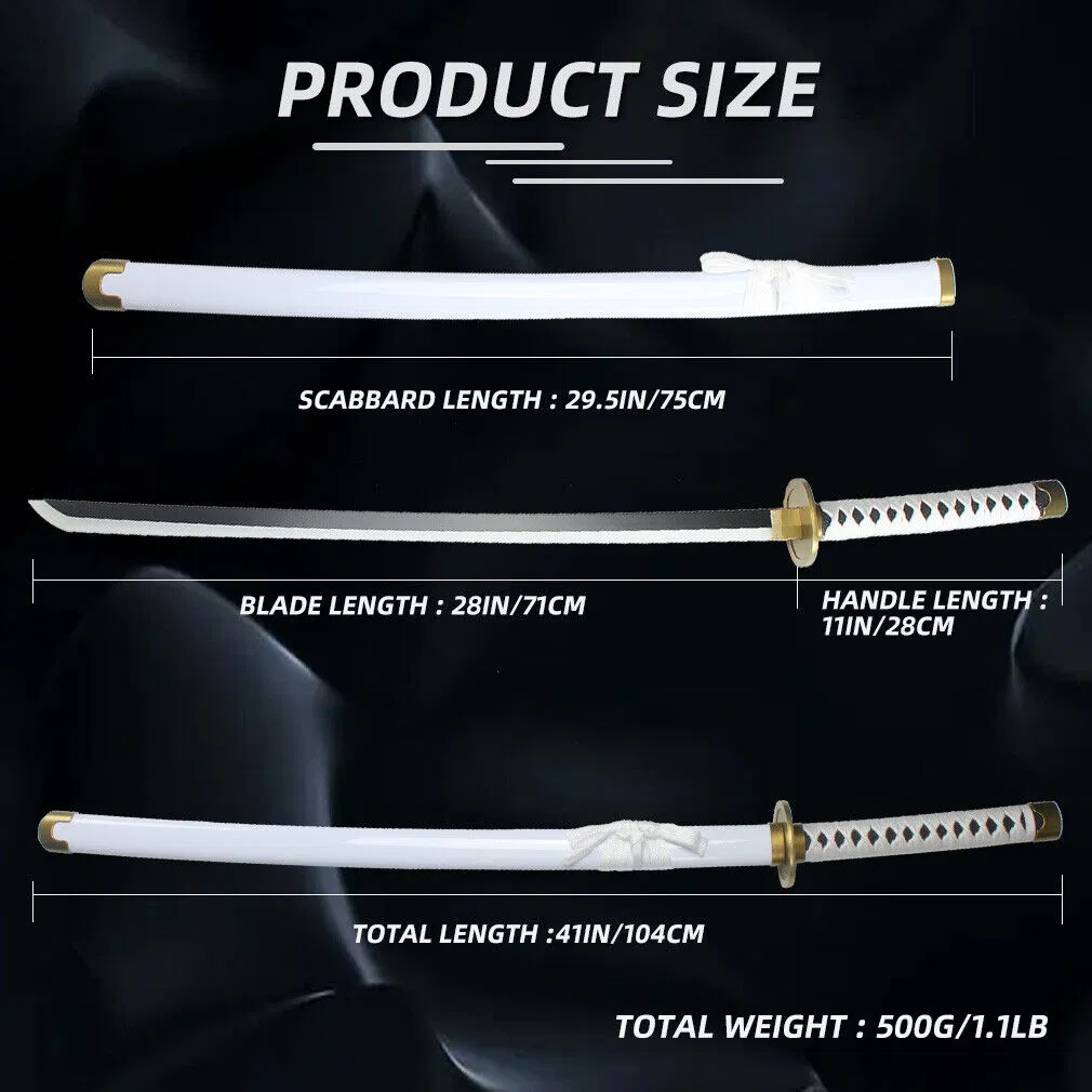 41 Inches One Piece LED Roronoa Zoro Sword Wado Ichimonji Cosplay Props Anime Samurai Swords Japanese Katana