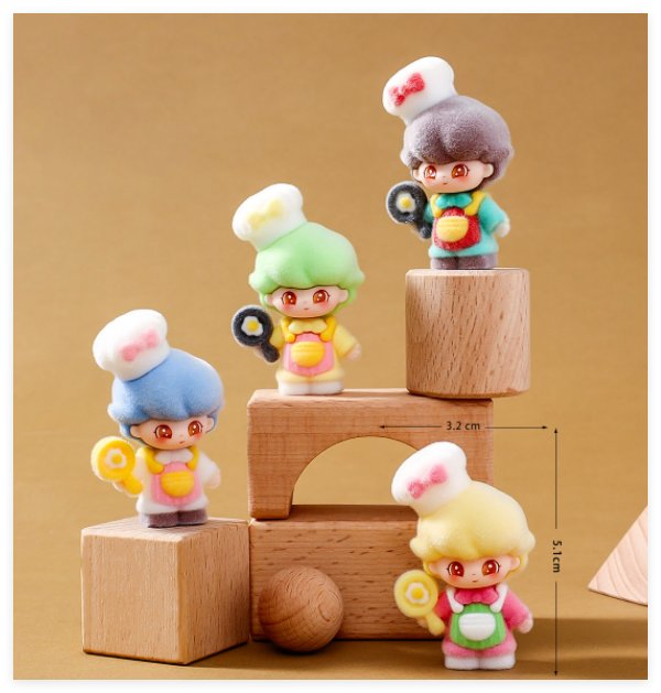 Kids Gift New Kawaii Animal Figurine Fairy Garden Kit Miniatures Flocking 3D Mini Figurine Kids Toys for Blind Mystery Bag