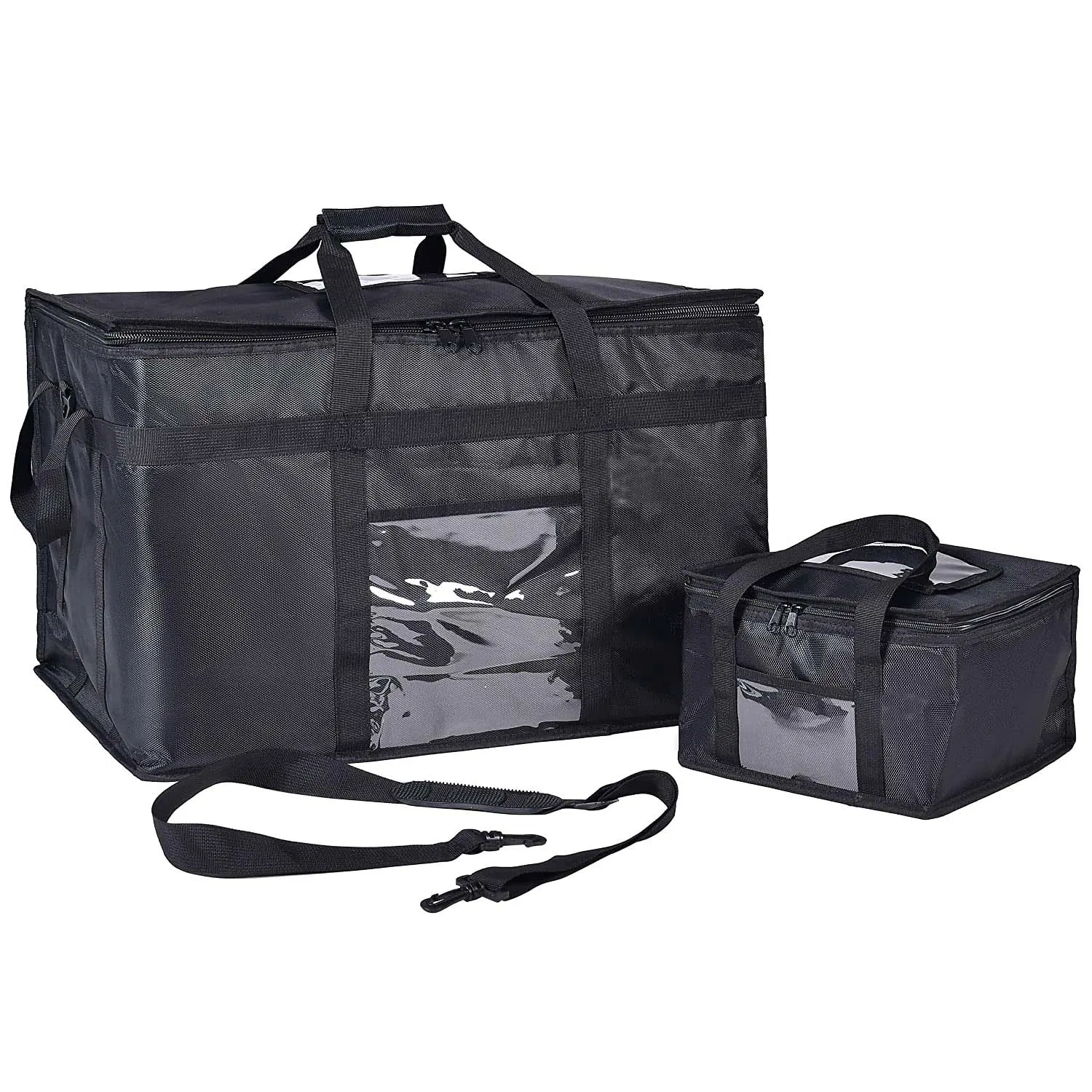 Insulated Bag Food Delivery Bag 2 Pack Bag with Hardboard Bottom