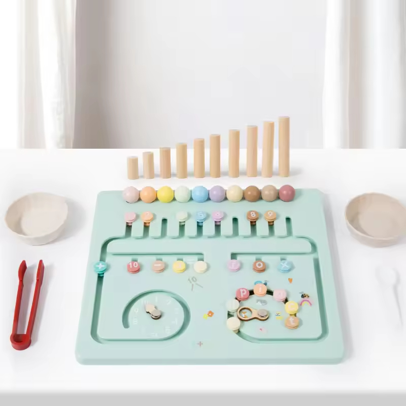 Sustainable Eco-Friendly Wooden Multi-Functional Montessori Arithmetic Wood Board Other Education Toys