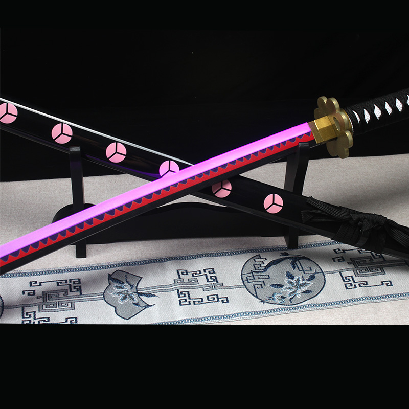 Luminous Sword Wooden Blade One Piece Katana Cosplay Sword with Safety Components