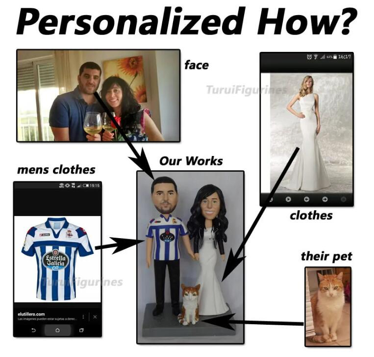 Handmade Custom Bobble Head Personalized Women Figurine on Pink High Heel Chair