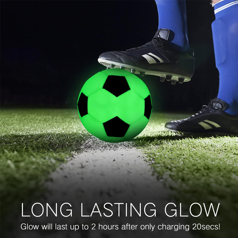 Light up Soccer Ball: Glow in The Dark Ball with LED - Size 5 - Durable &amp; Rechargeable for Outdoor Sports, Birthday Gifts for Boys 8-12 - Fun Nighttime Activity