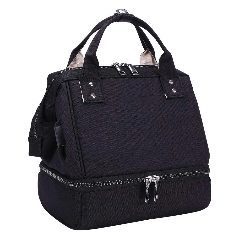Mini Breast Pump Bag Lunch Black Backpack Portable Insulated Compact Travel Storage