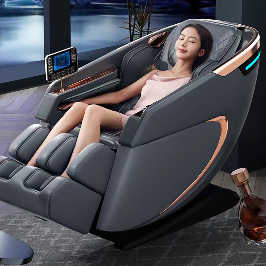 Hot Sell Full Body Luxury 4D Zero Gravity Shiatsu Electric Heating SL Track Massage Chair