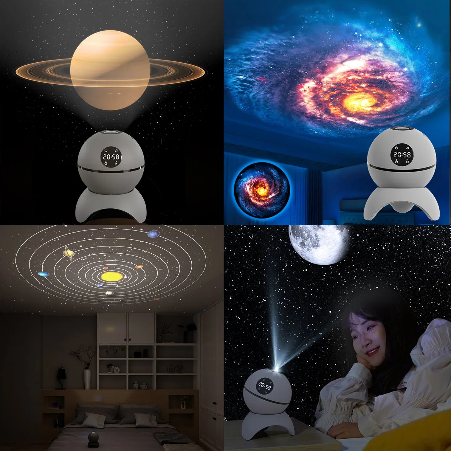 185 Planet HD Projection Lamp Sound &amp; Light Integrated Entertainment Toy for Bluetooth Audio