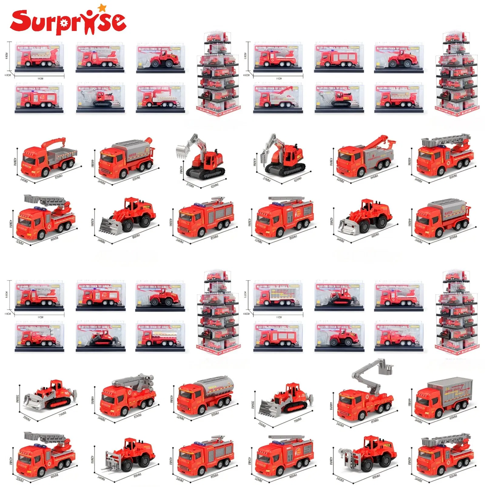 Alloy Diecast Model Construction Truck Kids Die Cast Toy Car