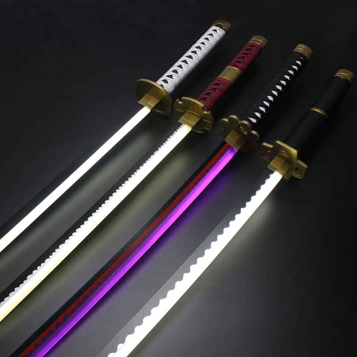 41 Inches LED Cosplay Sword One Piece Roronoa Zoro Swords Yubashiri Anime Samurai Props
