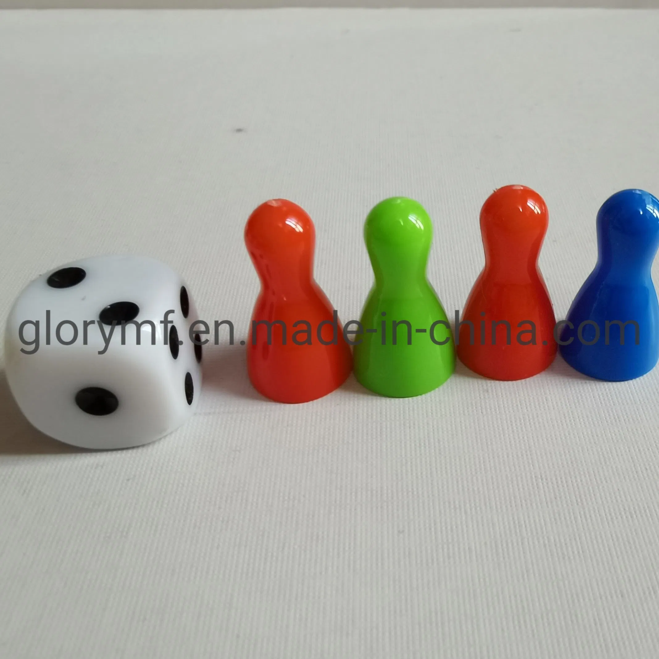 Colorful Plastic Game Pawns and Dices Set Board Game Piece