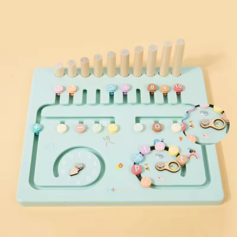 Sustainable Eco-Friendly Wooden Multi-Functional Montessori Arithmetic Wood Board Other Education Toys